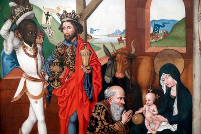 Natividad, Adoración del Niño Jesús por los tres reyes magos de Martin Schongauer